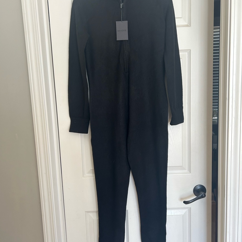 NAADAM Black Cashmere Jumpsuit NWT
